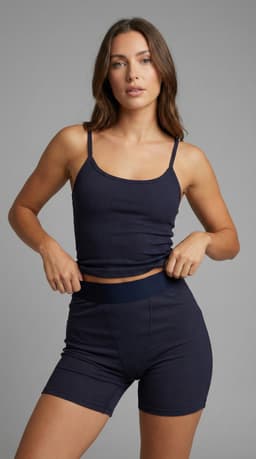 Yoga top and shorts — coral