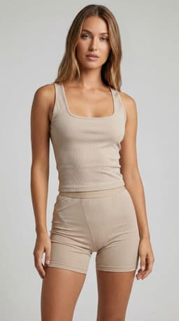 Yoga top and shorts — white